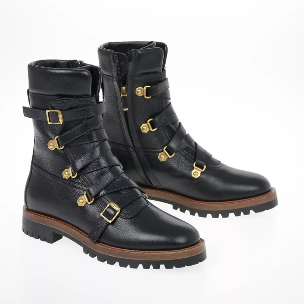 Black Leather Ankle Boots